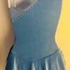 GK ICE FIGURE SKATE ADULT X-SMALL ASYM BLUE VELVET SWEETHEART JA FOIL DRESS AXS - Image 6