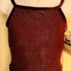 GK DANCE JAZZ TOP GIRLS LARGE WINE FOIL VELVET CRISSCROSS STRAPS CAMISOLE Sz CL