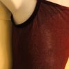 GK DANCE JAZZ TOP GIRLS LARGE WINE FOIL VELVET CRISSCROSS STRAPS CAMISOLE Sz CL - Image 2