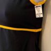 GK DANCE CHEER LADIES SMALL NAVY YELLOW DRY TECH V-NECK PERFORM TOP Sz AS NWT! - Image 3