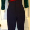 GK ICE SKATE LADIES SMALL 3/4SLV GREEN VELVT TURTLENK NAVY C/L DANCE UNITARD AS - Image 4