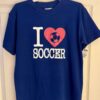 AUSSIE T CO. KIDS MEDIUM HEAVY COTTON â€˜I â¤ï¸ SOCCERâ€™ GRAPHICS T-SHIRT Sz CM NWT!