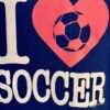 AUSSIE T CO. KIDS MEDIUM HEAVY COTTON â€˜I â¤ï¸ SOCCERâ€™ GRAPHICS T-SHIRT Sz CM NWT! - Image 2
