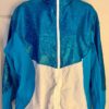 GK SUPPLEX WARM UP JACKET ADULT SMALL TURQUOISE FOIL WHITE GYMNASTIC CHEER Sz AS - Image 3