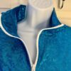 GK SUPPLEX WARM UP JACKET ADULT SMALL TURQUOISE FOIL WHITE GYMNASTIC CHEER Sz AS - Image 4