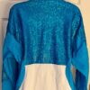 GK SUPPLEX WARM UP JACKET ADULT SMALL TURQUOISE FOIL WHITE GYMNASTIC CHEER Sz AS - Image 5