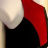GK RED VELVET CROP TOP CHILD LARGE SLVLS BLACK VELVET TRIM DANCE GYMNASTS CL NWT - Image 2