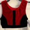 GK RED VELVET CROP TOP CHILD LARGE SLVLS BLACK VELVET TRIM DANCE GYMNASTS CL NWT - Image 5