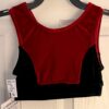GK RED VELVET CROP TOP CHILD LARGE SLVLS BLACK VELVET TRIM DANCE GYMNASTS CL NWT - Image 6