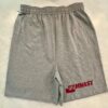 GK BOYS LARGE Gray Heather Cotton Blended RED "GYMNAST" Graphic Jersey Shorts L - Image 2