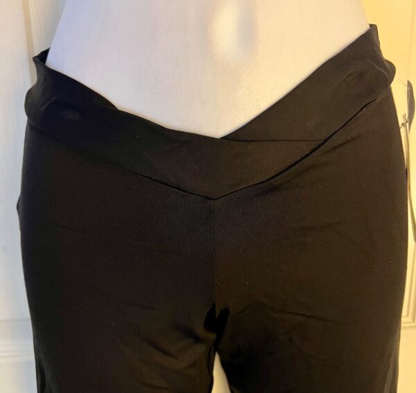 GK ELITE DANCE JAZZ ADULT X-SMALL BLACK TACTEL/SPANDEX V-WAIST PANTS SZ XS NWT! - Image 2