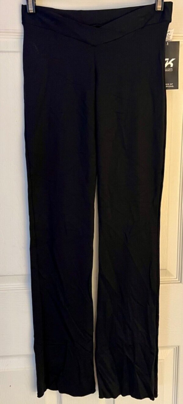 GK ELITE DANCE JAZZ ADULT X-SMALL BLACK TACTEL/SPANDEX V-WAIST PANTS SZ XS NWT! - Image 6