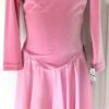 GK ELITE ICE DANCE SKATE DRESS CHILD LARGE LgSLV BALLET PINK VELVET Sz CL NWT!