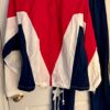 GK RED WHITE BLUE ADULT SMALL SUPPLEX NYLON GYMNASTS CHEER SKATE WARM UP SET S