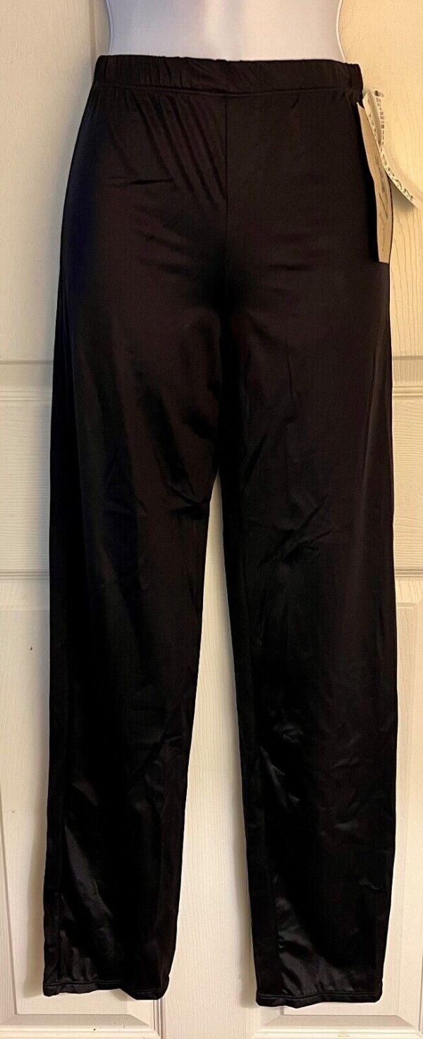 LEO'S DANCEWEAR JAZZ DANCE LADIES SMALL BLACK NYLON/SPANDEX STRAIGHT LEG PANTS S - Image 2