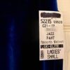GK DANCE JAZZ LADIES SMALL BLUE VELVET BLUE VELVET WAISTBAND FLARED PANTS SZ S - Image 3
