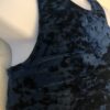 GK ELITE JAZZ DANCE CHEER GIRLS MEDIUM NAVY CRUSHED VELVET TANK CROP TOP Sz CM - Image 2