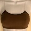 GK HIGH PERFORMANCE GYMNASTICS DANCE SEAMLESS SPORTS BRA ADULT LARGE BROWN AL