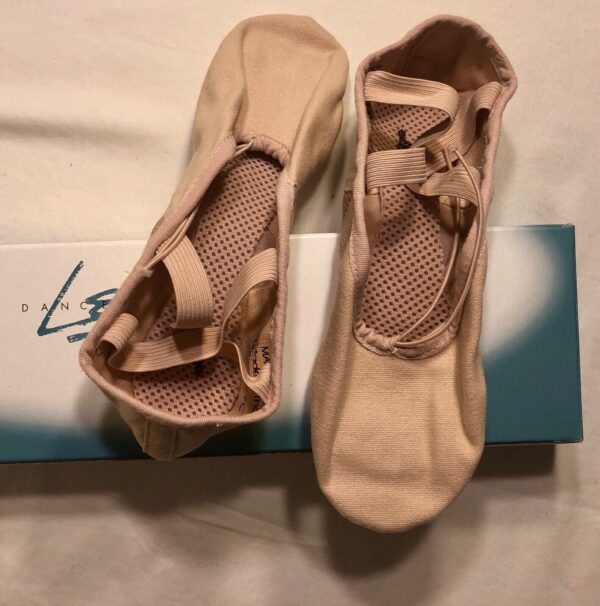 LEO'S DANCEWEAR Arabesque Canvas BALLET Shoes ADULT SIZE 6 Pink Sz 6 NEW IN BOX! - Image 2