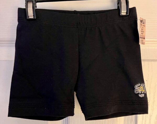 GK SHANNON MILLER CHILD TODDLER BLACK COTTON STRETCH DANCE GYMNAST SHORTS SZ TOD