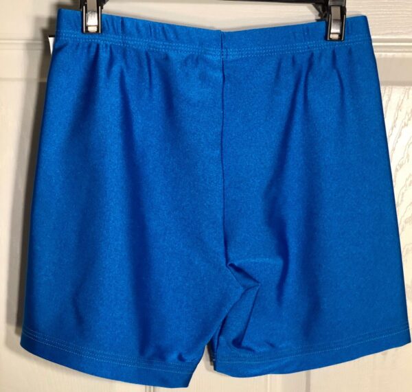 GK WORKOUT SHORTS LADIES SMALL BLUE DANCE CHEER GYMNASTICS NYLON/SPANDEX AS NWT! - Image 3