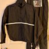 GK WARM UP SET UNISEX CHILD LG BLACK CRINKLE NYLON GYMNASTIC CHEER JACKET/PANTS