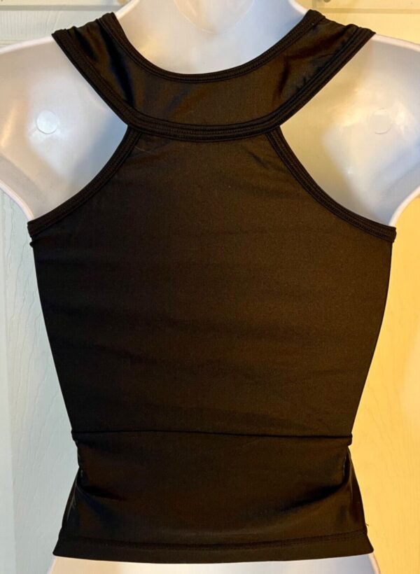 GK DANCE JAZZ ADULT SMALL SOLID BLACK MICROTECH TANK CAMISOLE TOP Sz AS NWT! - Image 5