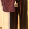 GK DANCE JAZZ LADIES X-SMALL WINE VELVET WINE TWILIGHT WAISTBAND PANTS SZ XS NWT - Image 7
