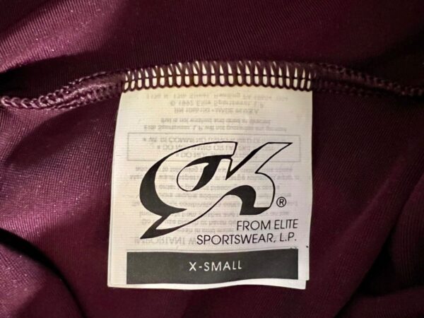 GK DANCE JAZZ LADIES X-SMALL WINE VELVET WINE TWILIGHT WAISTBAND PANTS SZ XS NWT - Image 8