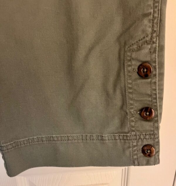 CHARTER CLUB WOMENS 12 PETITE KATHERINE FIT OLIVE CROPPED PANTS SZ 12P EUC! - Image 4