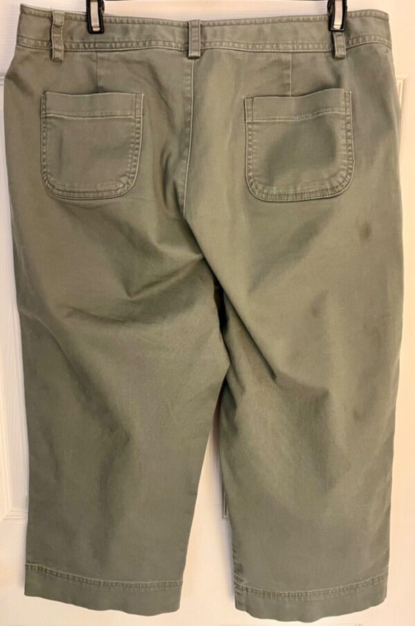 CHARTER CLUB WOMENS 12 PETITE KATHERINE FIT OLIVE CROPPED PANTS SZ 12P EUC! - Image 5