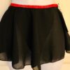 GK FAUX WRAP SKIRT CHILD LARGE BLACK GEORGETTE FOIL WAIST DANCE BALLET CL NWT!