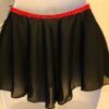 GK FAUX WRAP SKIRT CHILD LARGE BLACK GEORGETTE FOIL WAIST DANCE BALLET CL NWT! - Image 2