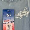 GK 'DANCE' GRAPHIC CHILD SMALL LIGHT BLUE COTTON/SPANDEX CAPRI PANTS Sz CS - Image 2