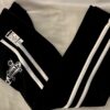 GK 'TUMBLE' GRAPHIC CHILD SMALL BLACK COTTON/SPANDEX WHITE STRIPES CAPRIS Sz CS - Image 6