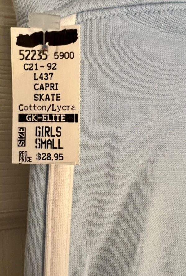 GK 'SKATE' GRAPHIC CHILD SMALL LIGHT BLUE COTTON WHITE STRIPES CAPRI Sz CS NWT! - Image 7