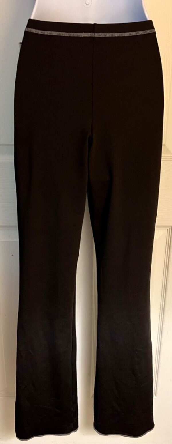 GK DANCE JAZZ LADIES SMALL BLACK NYLON/SPANDEX BOOT CUT LEG TRAINING PANTS SZ S - Image 4