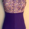 GK DANCE BIKETARD ADULT SMALL ENCHANTED FOIL LAVENDER N/S WORKOUT GYM TANK AS