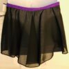GK FAUX WRAP SKIRT CHILD SMALL BLACK GEORGETTE FOIL WAIST DANCE BALLET SZ S NWT! - Image 2