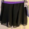 GK FAUX WRAP SKIRT CHILD SMALL BLACK GEORGETTE FOIL WAIST DANCE BALLET SZ S NWT! - Image 5
