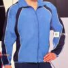 GK WARM UP ADULT MED SUPPLEX NAVY BLUE WHITE ACTIVEWEAR PERFORMANCE FIT JACKET M