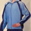 GK WARM UP JACKET CHILD MEDIUM ROYAL SUPPLEX NAVY WHITE PERFORMANCE FIT Sz M NWT