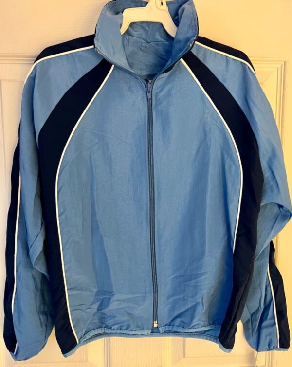 GK WARM UP JACKET CHILD MEDIUM ROYAL SUPPLEX NAVY WHITE PERFORMANCE FIT Sz M NWT - Image 2