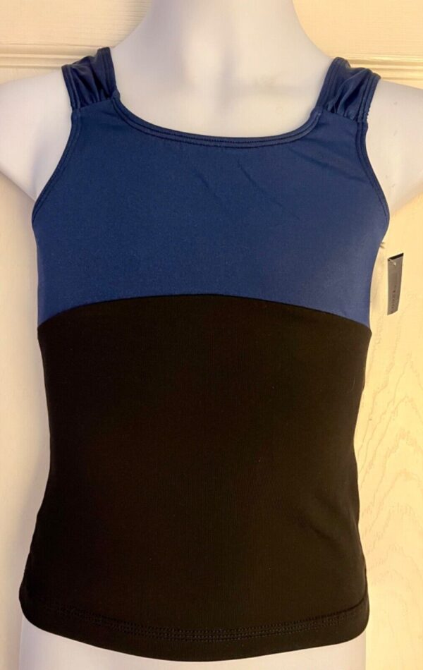 GK DANCE JAZZ CHEER GIRLS MEDIUM NAVY BLACK DRY TECH ATHLETIC TANK TOP SZ M