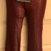 GK DANCE JAZZ PANTS CHILD MEDIUM WINE TWILIGHT FOIL VELVET WAISTBAND Sz CM NWT