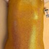 GK Elite Gold Hologram CHILD SMALL Polyester Tank Dance Cheer Gymnastic Top SZ S