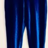 GK ELITE DANCE LADIES SMALL BLUE SMOOTH VELVET CUFFED CAPRI PANTS Sz AS NWT!
