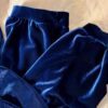 GK ELITE DANCE LADIES SMALL BLUE SMOOTH VELVET CUFFED CAPRI PANTS Sz AS NWT! - Image 6