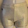 CHEER GK ADULT PETITE X-SMALL WHITE SPARKLE WORKOUT GYMNASTICS DANCE SHORTS PXS - Image 2