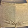 CHEER GK ADULT PETITE X-SMALL WHITE SPARKLE WORKOUT GYMNASTICS DANCE SHORTS PXS - Image 6
